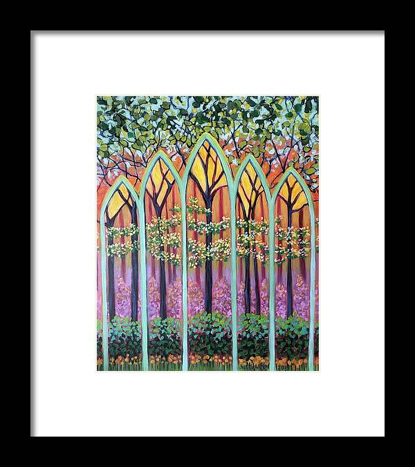 Spring Framed Print featuring the painting Spring Cathedral by Jeanette Jarmon