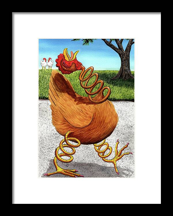 Chicken Framed Print featuring the painting Spring Chicken by Catherine G McElroy