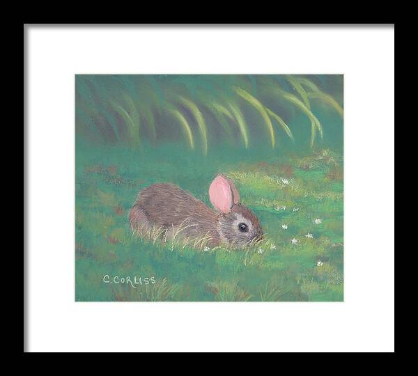 Spring Framed Print featuring the pastel Spring Clover by Carol Corliss