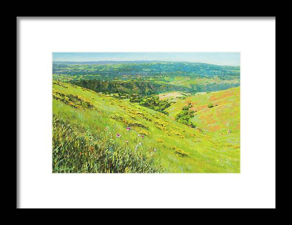 Diablo Framed Print featuring the painting Spring on Mount Diablo No. 4 by Kerima Swain