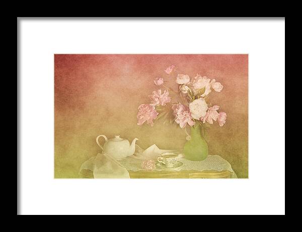 Peonies Framed Print featuring the photograph Spring Peonies by Darlene Hewson