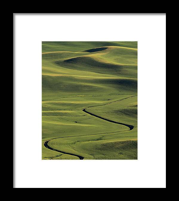 The Palouse Framed Print featuring the photograph SSSSS at the Palouse by Joe Kopp