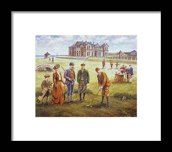 St Andrews Framed Print featuring the painting St Andrews by Lee Dubin
