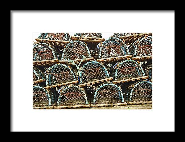 St.andrews Framed Print featuring the photograph St. ANDREWS. Lobster Pots. by Lachlan Main