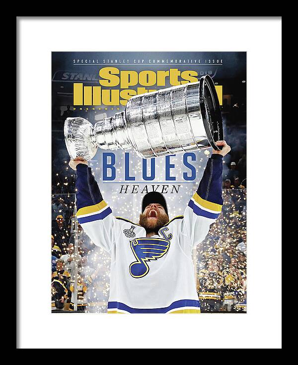 Playoffs Framed Print featuring the photograph St. Louis Blues, 2019 Nhl Stanley Cup Champions Sports Illustrated Cover by Sports Illustrated