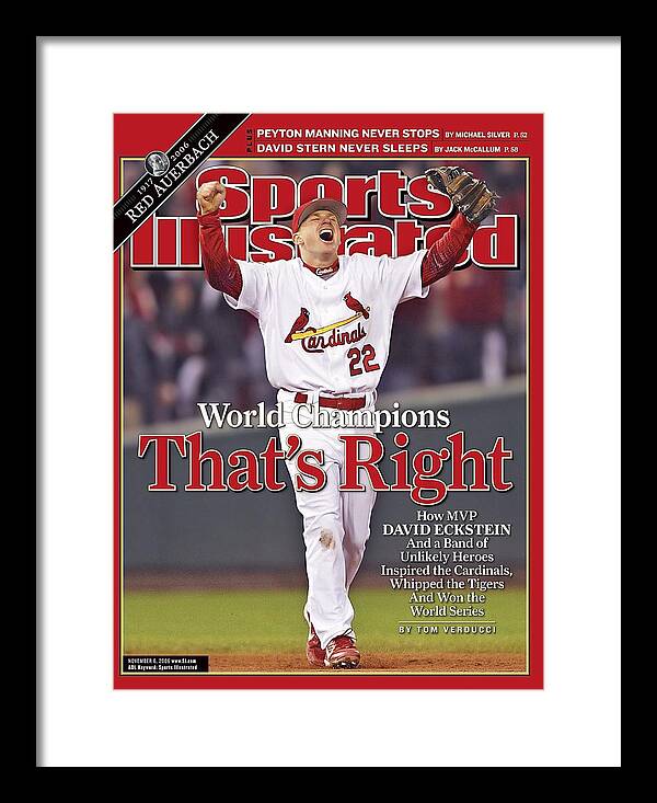 St. Louis Cardinals David Eckstein, 2006 World Series Sports Illustrated  Cover Canvas Print