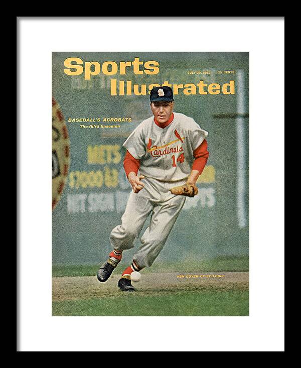 Magazine Cover Framed Print featuring the photograph St. Louis Cardinals Ken Boyer... Sports Illustrated Cover by Sports Illustrated