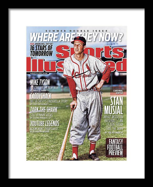 Magazine Cover Framed Print featuring the photograph St. Louis Cardinals Stan Musial Sports Illustrated Cover by Sports Illustrated