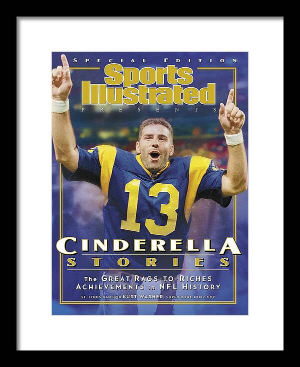Los Angeles Rams Framed Print featuring the photograph St. Louis Rams Qb Kurt Warner... Sports Illustrated Cover by Sports Illustrated