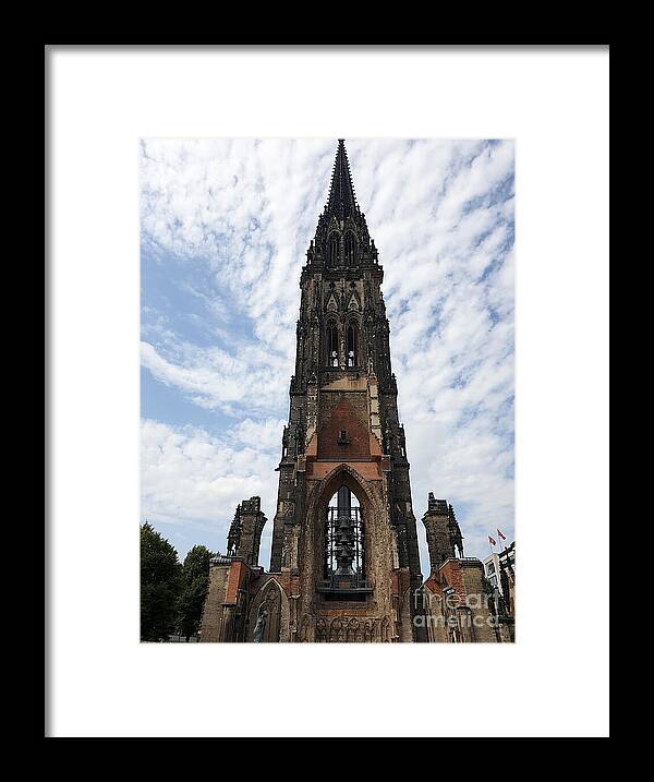 St. Nikolai Church Framed Print featuring the photograph St. Nikolai Church, Hamburg by Yvonne Johnstone