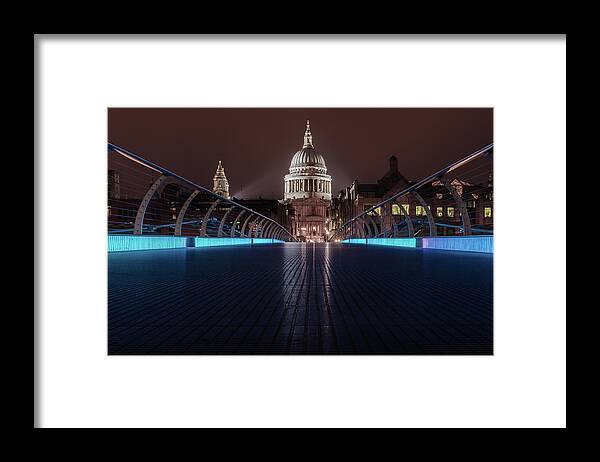 London Millennium Footbridge Framed Print featuring the photograph St Pauls From Millennium Bridge by Scott Baldock