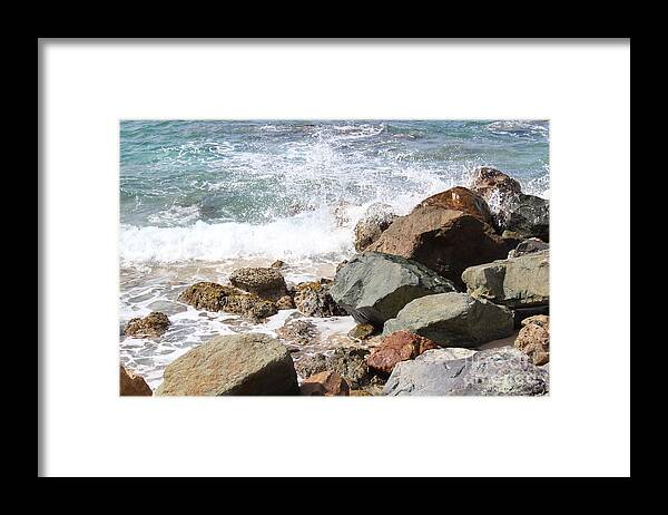 St. Thomas White Water Framed Print featuring the photograph St. Thomas White Water by Barbra Telfer