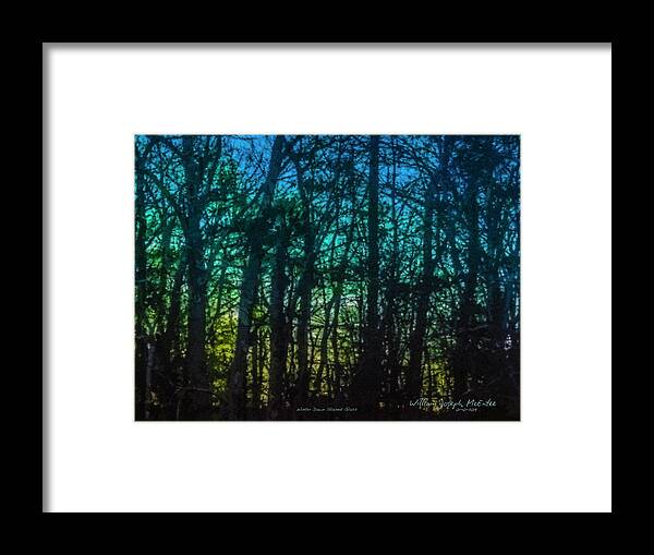 Dawn Framed Print featuring the painting Stained Glass Dawn by Bill McEntee