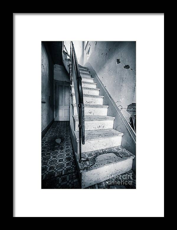 Bannack Framed Print featuring the photograph Staircase in an abandoned home by Edward Fielding