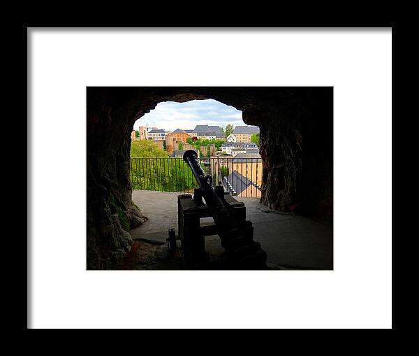Luxembourg City Framed Print featuring the photograph Standing Guard, Luxembourg City by Two Small Potatoes