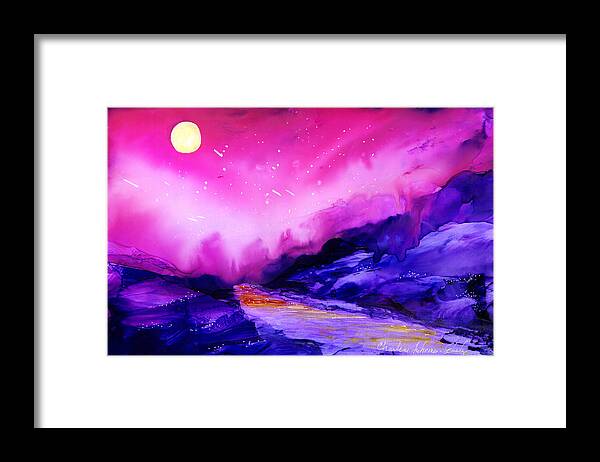 Landscape Framed Print featuring the painting Star Light, Star Bright, the Fairies Dance Tonight by Charlene Fuhrman-Schulz