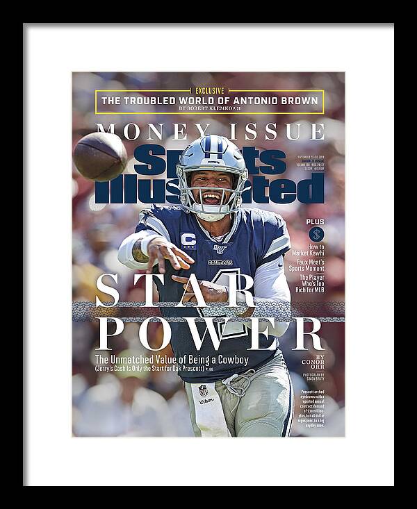 Magazine Cover Framed Print featuring the photograph Star Power The Unmatched Value Of Being A Cowboy Sports Illustrated Cover by Sports Illustrated
