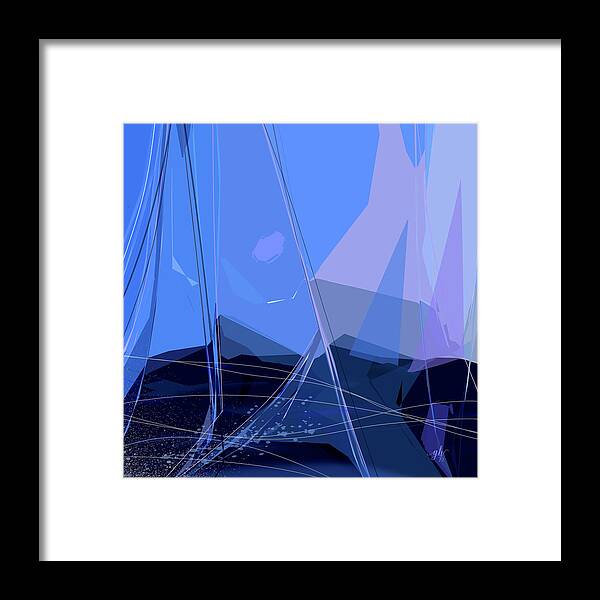 Abstract Framed Print featuring the digital art Starboard by Gina Harrison