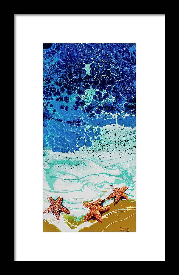 Starfish Framed Print featuring the painting Starfish By The Sea by Darice Machel McGuire