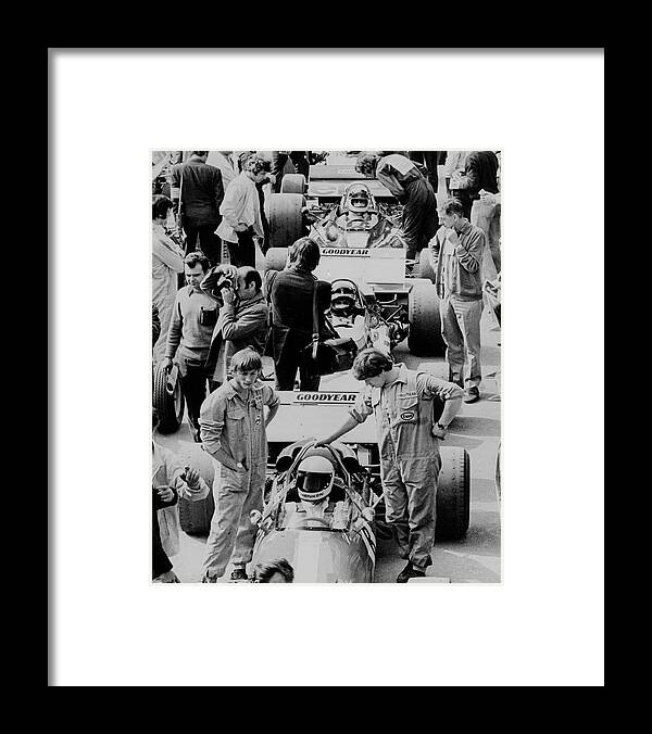 Crash Helmet Framed Print featuring the photograph Starting Grid, British Grand Prix by Heritage Images
