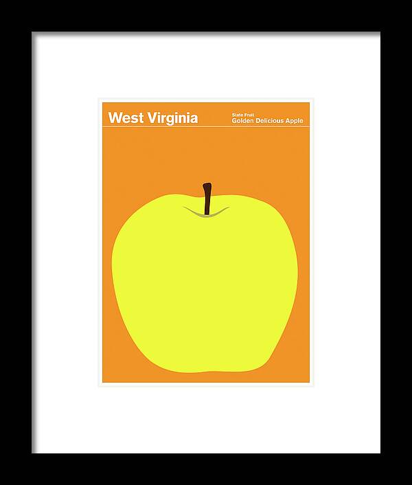 State Posters Wv Framed Print featuring the digital art State Posters Wv by Print Collection - Artist