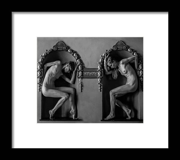 Model Framed Print featuring the photograph Statues by Ovi D. Pop