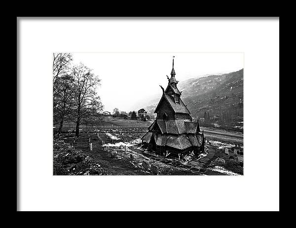 Outdoors Framed Print featuring the photograph Stave Church by Nadia Casey Photo