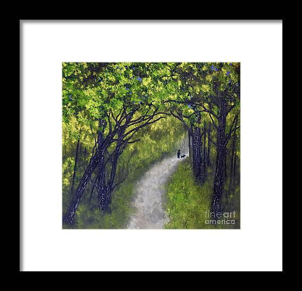 Barrieloustark Framed Print featuring the painting Stay the Path by Barrie Stark