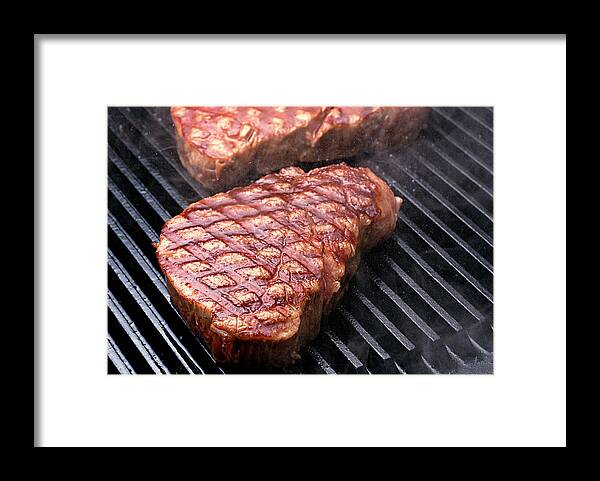 Working Framed Print featuring the photograph Steak by Imagenavi