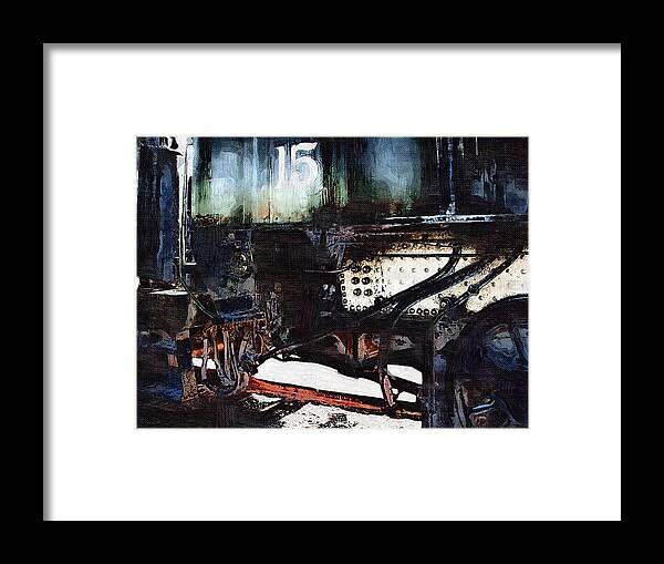 Steam Locomotive Framed Print featuring the mixed media Steam Locomotive by Christopher Reed