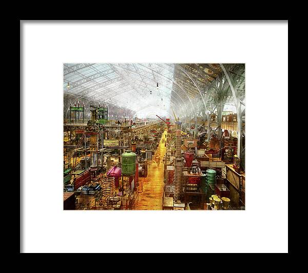 Steampunk Art Framed Print featuring the photograph Steampunk - The city of wonderment 1889 by Mike Savad