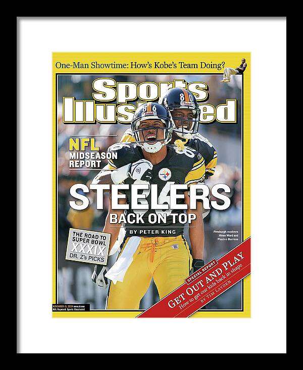 Magazine Cover Framed Print featuring the photograph Steelers Back On Top Nfl Midseason Report Sports Illustrated Cover by Sports Illustrated