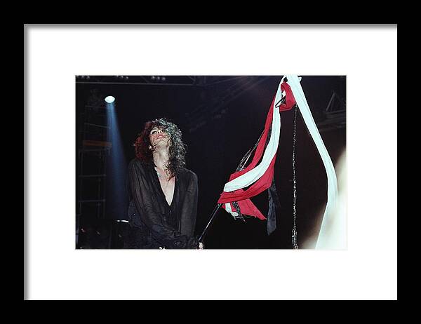 San Francisco Framed Print featuring the photograph Steven Tyler Performs Live by Richard Mccaffrey