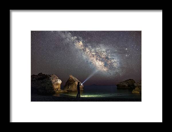 Milky Way Framed Print featuring the photograph Still A Kid Under The Stars by Elias Pentikis
