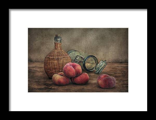 Kitchen Framed Print featuring the photograph Still Life With Peaches by Christian Marcel