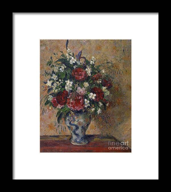 Oil Painting Framed Print featuring the drawing Still Life With Peonies And Mock by Heritage Images
