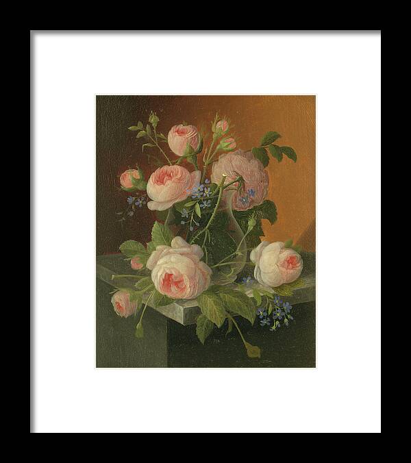 Still Framed Print featuring the painting Still Life with Roses, circa 1860 by Severin Roesen