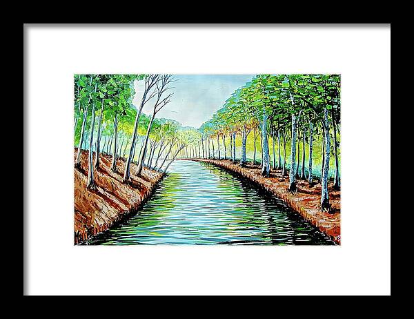 Evans Yegon Framed Print featuring the painting Still Waters by Evans Yegon