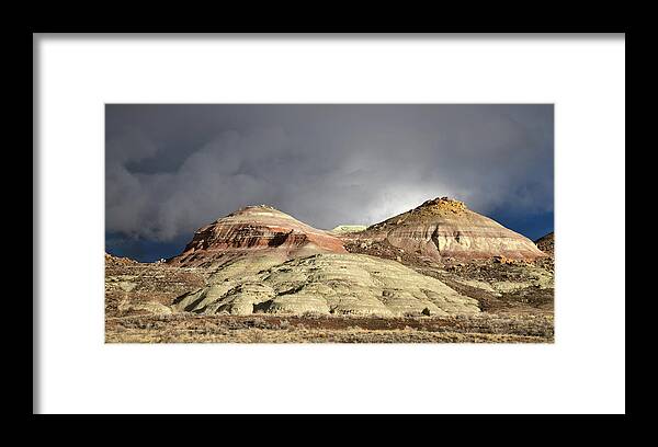 Ruby Mountain Framed Print featuring the photograph Storm Rolls in Over Ruby Mountain by Ray Mathis