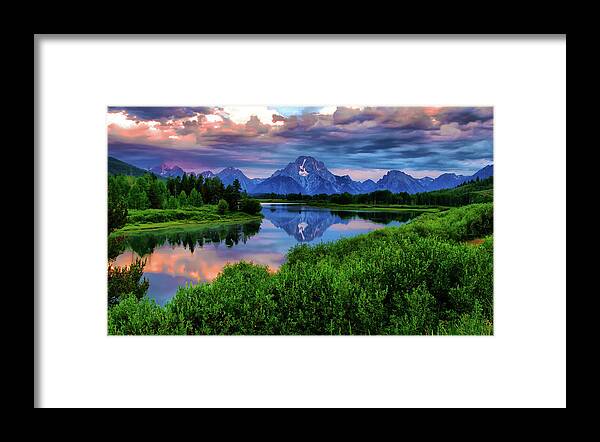 Scenics Framed Print featuring the photograph Stormy Morning In Jackson Hole by Jeff R Clow