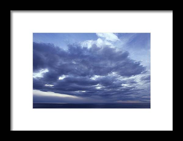 Scenics Framed Print featuring the photograph Stormy Sky Over The Mediterranean Sea by Studio Box