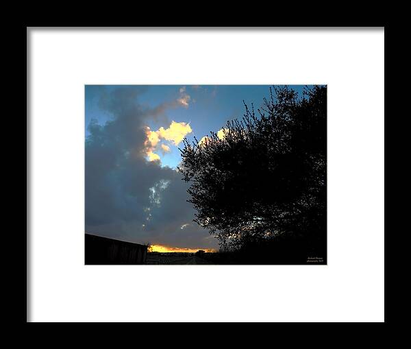 Weather Framed Print featuring the photograph Stormy Sundown by Richard Thomas