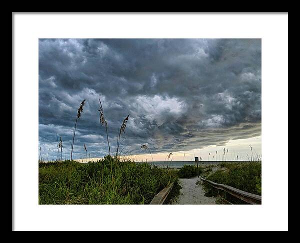 Sky Framed Print featuring the photograph Stormy Sunset by Portia Olaughlin