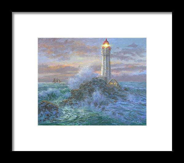 Stormy Weather Framed Print featuring the painting Stormy Weather by Nicky Boehme