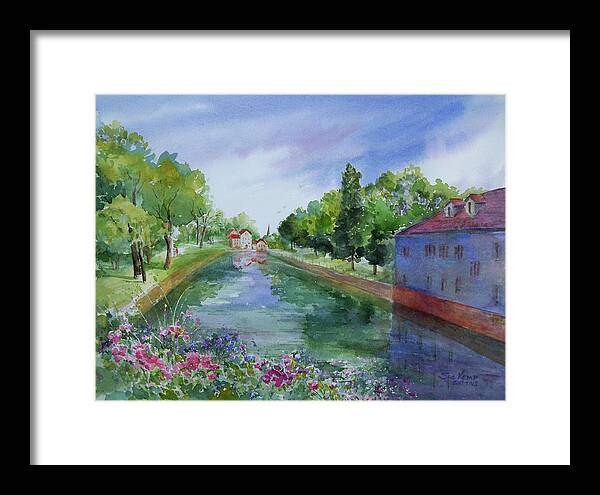 France Framed Print featuring the painting Strasbourg Stroll-France by Sue Kemp