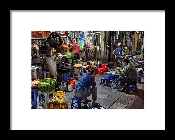 Vietnam Framed Print featuring the photograph Street Food by Rand Ningali
