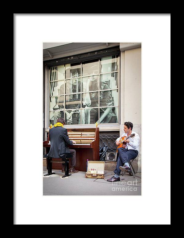 Street Framed Print featuring the photograph Street Musicians - Paris by Brian Jannsen