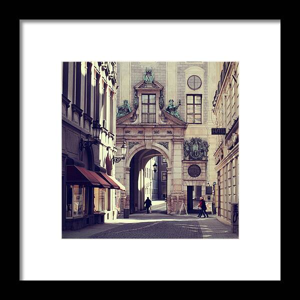 Arch Framed Print featuring the photograph Street Of Munich by Euge De La Peña