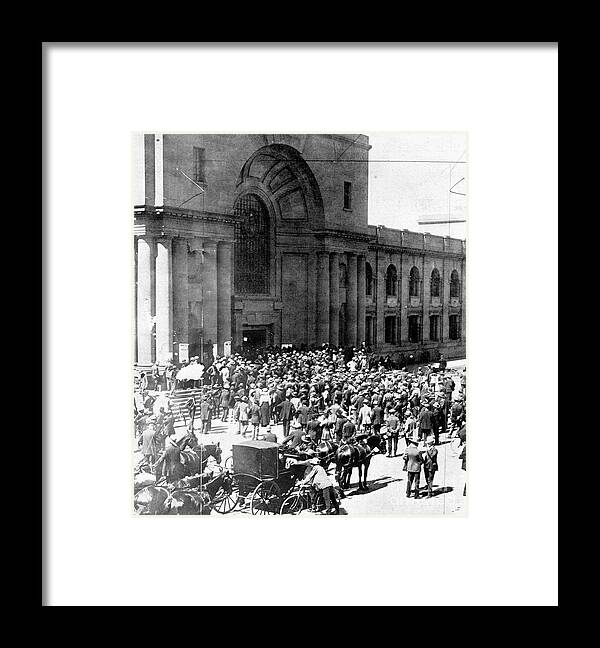 Employment And Labor Framed Print featuring the photograph Strike In Johannesburg by Bettmann
