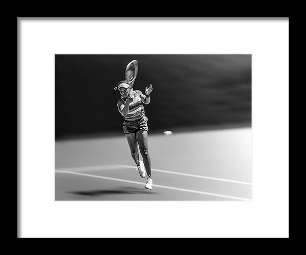 Tennis Framed Print featuring the photograph Strike by Irene Yu Wu